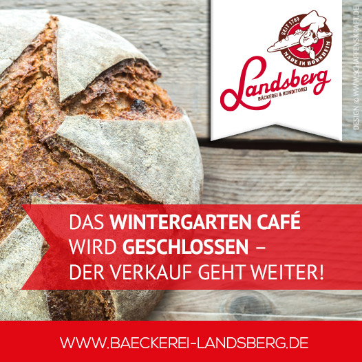 Das Wintergarten Café wird geschlossen – der Verkauf geht weiter!